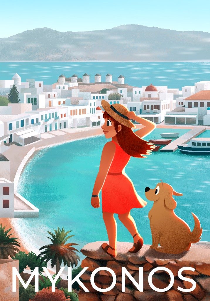 Affiche de voyage — Mykonos